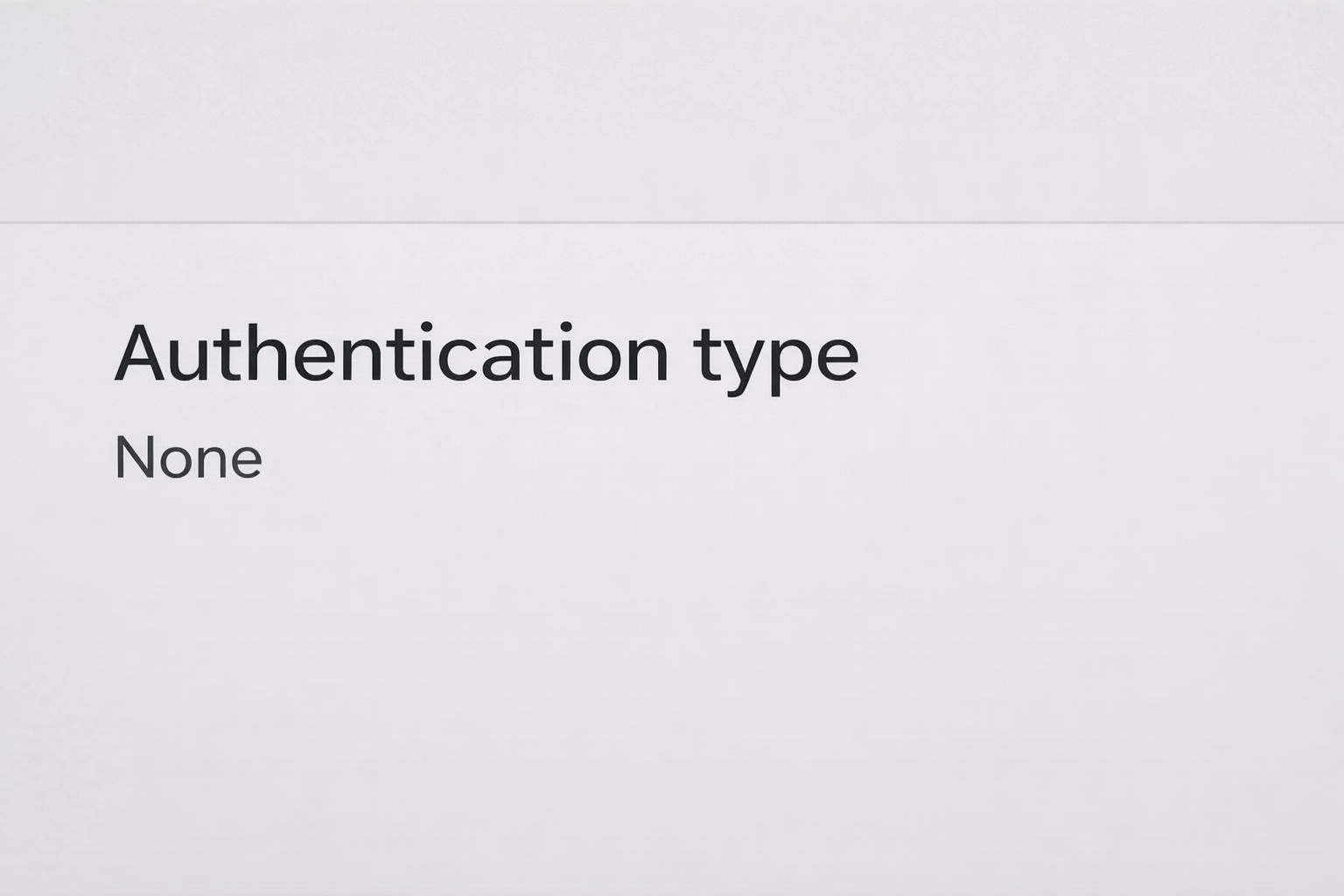 Android APN screen showing Authentication Type set to None with save option
