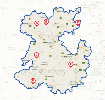 Shropshire map